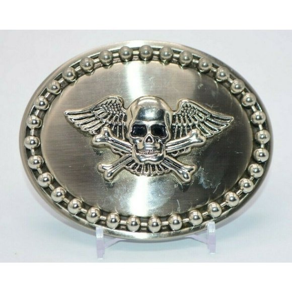 Unbranded Other - Winged Skull & Crossbones Flying Brush Chrome Moto